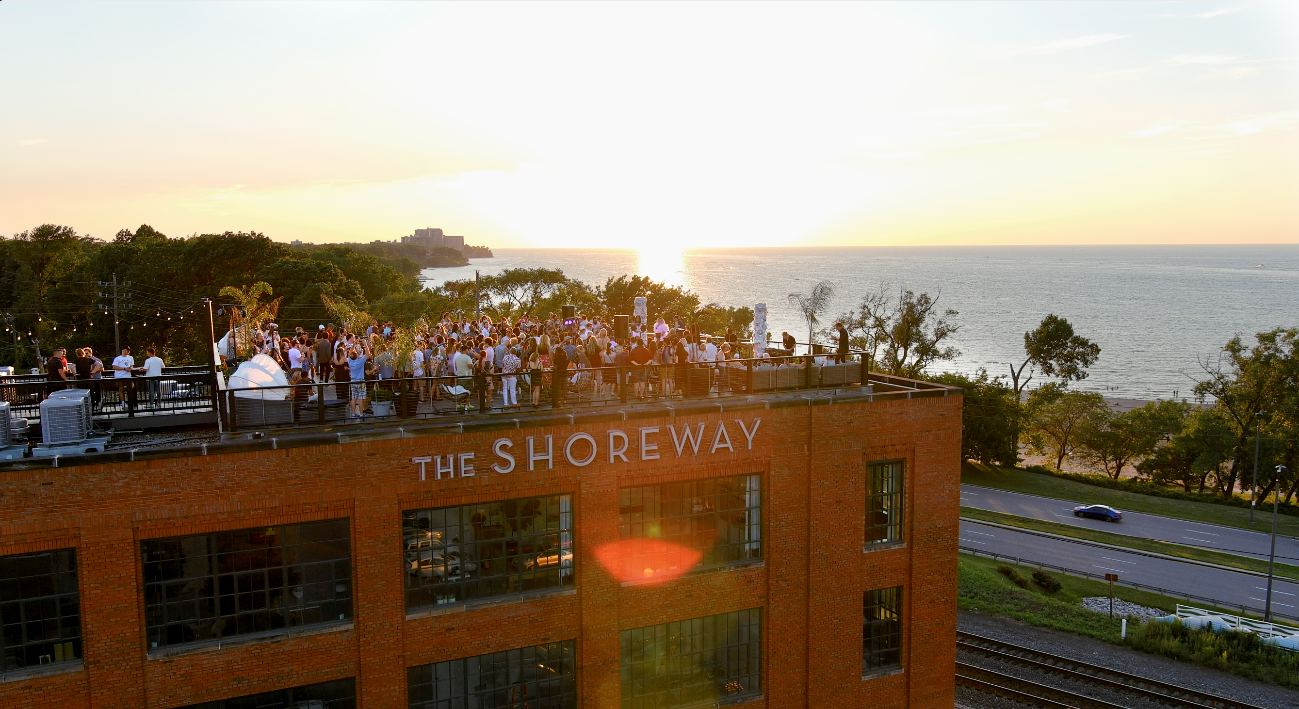 The Shoreway at sunset during Golden Hour